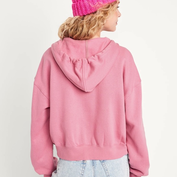 NWT OLD NAVY Fleece Full-Zip Hoodie Color: Rose Gold
drawstring hood - Picture 3 of 6